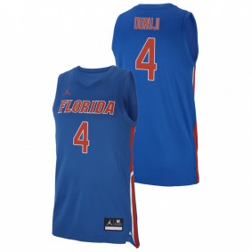 Men's Florida Gators 2019-20 #4 Royal Anthony Duruji College Basketball Replica Jersey