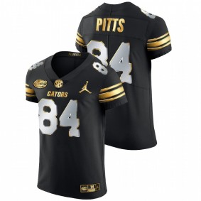 Men's Florida Gators Kyle Pitts Black Golden Edition Authentic Jersey