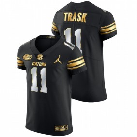 Men's Florida Gators Kyle Trask Black Golden Edition Authentic Jersey