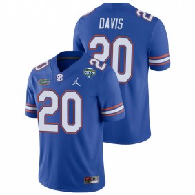 Men's Florida Gators Malik Davis Royal 2020 Cotton Bowl Game Jersey