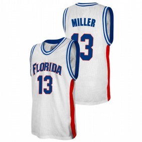 Men's Florida Gators #13 White Mike Miller College Baketball Alumni Jersey