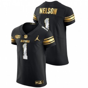 Men's Florida Gators Reggie Nelson Black Golden Edition Authentic Jersey