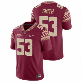 Men's Florida State Seminoles Maurice Smith Garnet Game College Football Nike Jersey