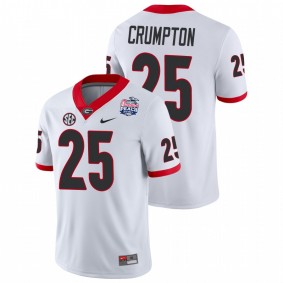 Men's Georgia Bulldogs Ahkil Crumpton White 2021 Peach Bowl College Football Jersey