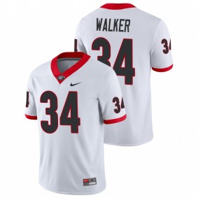 Men's Georgia Bulldogs Herchel Walker White Game College Football Nike Jersey