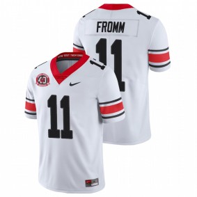 Men's Georgia Bulldogs Jake Fromm #11 White College Football 40th Anniversary Alternate Jersey