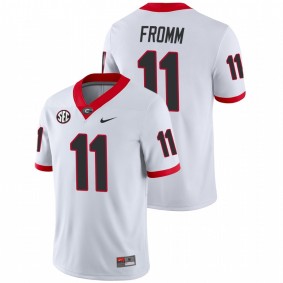 Men's Georgia Bulldogs Jake Fromm #11 White College Football Away Game Jersey