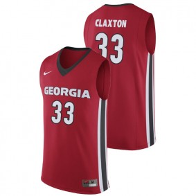 Male Georgia Bulldogs College Basketball #33 Red Nicolas Claxton Replica Jersey