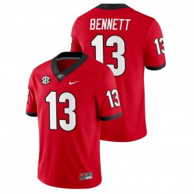 Men's Georgia Bulldogs Stetson Bennett #13 Red College Football Home Game Jersey