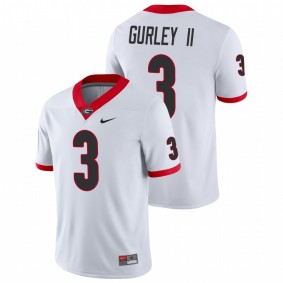 Men's Georgia Bulldogs Todd Gurley II White Game College Football Nike Jersey