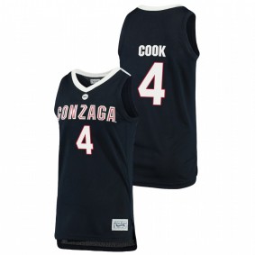 Men's Gonzaga Bulldogs 2021 #4 Navy Aaron Cook Original Retro Brand Alumni Basketball Jersey