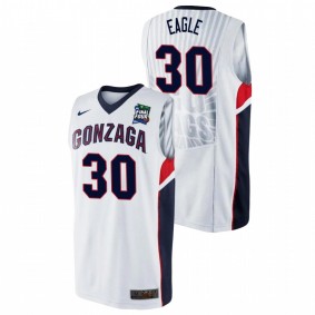 Abe Eagle Gonzaga Bulldogs White 2021 Final Four Jersey