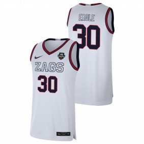 Abe Eagle Gonzaga Bulldogs White 2021 WCC Basketball Conference Tournament Champions Limited Jersey