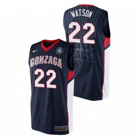 Men's Gonzaga Bulldogs #22 Black Anton Watson Retro 2021 Final Four Jersey