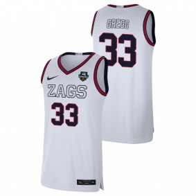 Ben Gregg Gonzaga Bulldogs White 2021 WCC Basketball Conference Tournament Champions Limited Jersey