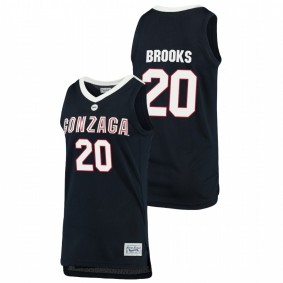 Men's Gonzaga Bulldogs 2021 #20 Navy Colby Brooks Original Retro Brand Alumni Basketball Jersey