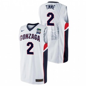 Drew Timme Gonzaga Bulldogs White 2021 Final Four Jersey