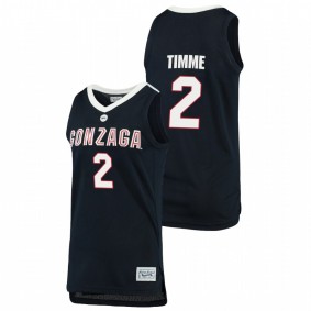 Men's Gonzaga Bulldogs 2021 #2 Navy Drew Timme Original Retro Brand Alumni Basketball Jersey