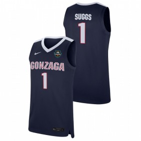 Jalen Suggs Gonzaga Bulldogs Navy 2021 WCC Basketball Conference Tournament Champions Replica Jersey