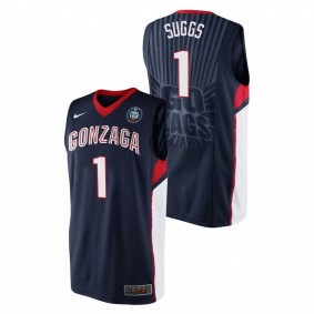 Men's Gonzaga Bulldogs #1 Black Jalen Suggs Retro 2021 Final Four Jersey