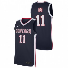 Men's Gonzaga Bulldogs 2021 #11 Navy Joel Ayayi Replica College Basketball Jersey