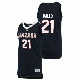 Men's Gonzaga Bulldogs 2021 #21 Navy Oumar Ballo Original Retro Brand Alumni Basketball Jersey