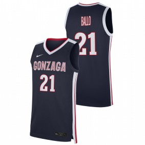 Men's Gonzaga Bulldogs 2021 #21 Navy Oumar Ballo Replica College Basketball Jersey