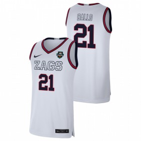 Oumar Ballo Gonzaga Bulldogs White 2021 WCC Basketball Conference Tournament Champions Limited Jersey