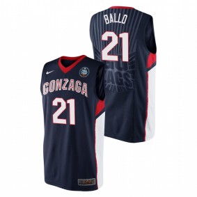 Men's Gonzaga Bulldogs #21 Black Oumar Ballo Retro 2021 Final Four Jersey