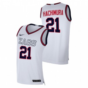 Men's Gonzaga Bulldogs 2021 #21 White Rui Hachimura Swingman College Basketball Jersey