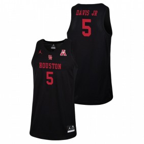 Men's Houston Cougars College Basketball #5 Black Corey Davis Jr. Replica Jordan Brand Jersey