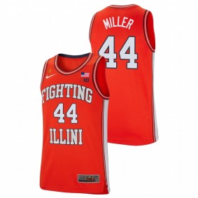 Adam Miller Illinois Fighting Illini Orange College Basketball Retro Nike Jersey