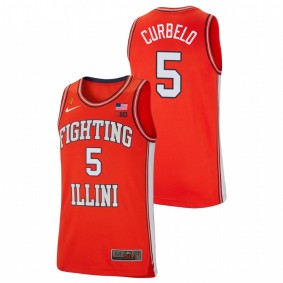 Andre Curbelo Illinois Fighting Illini Orange College Basketball Retro Nike Jersey