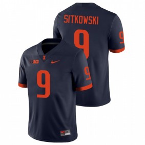 Artur Sitkowski Illinois Fighting Illini Navy Game Football Jersey