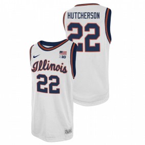 Austin Hutcherson Illinois Fighting Illini 2021 White College Basketball Swingman Player Jersey