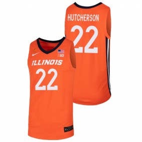 Austin Hutcherson Illinois Fighting Illini Orange College Basketball Jersey