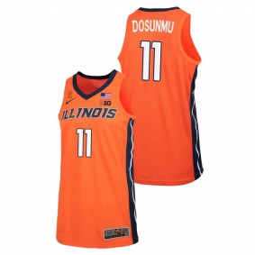 Ayo Dosunmu Illinois Fighting Illini 2021 Orange College Basketball Replica Jersey