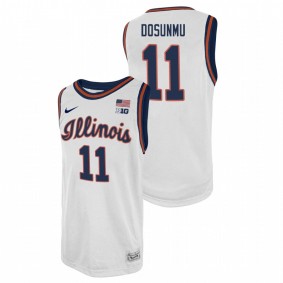 Ayo Dosunmu Illinois Fighting Illini 2021 White College Basketball Swingman Player Jersey