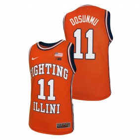 Illinois Fighting Illini Ayo Dosunmu Orange Throwback Basketball Jersey