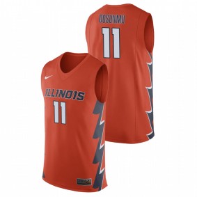 Men's Illinois Fighting Illini College Basketball #11 Orange Ayo Dosunmu Replica Jersey