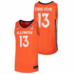 Benjamin Bosmans-Verdonk Illinois Fighting Illini Orange College Basketball Jersey