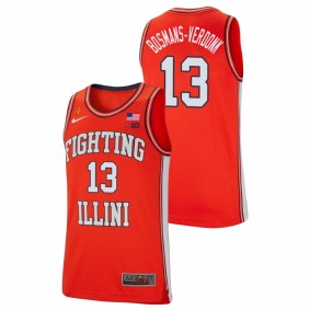 Benjamin Bosmans-Verdonk Illinois Fighting Illini Orange College Basketball Retro Nike Jersey