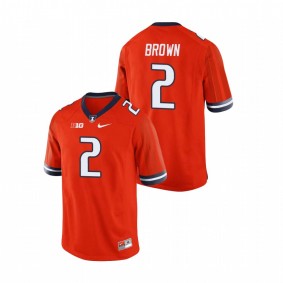 Men's Illinois Fighting Illini Chase Brown Orange College Football Jersey