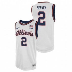 Connor Serven Illinois Fighting Illini 2021 White College Basketball Swingman Player Jersey