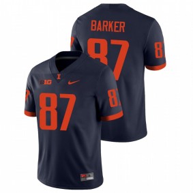 Men's Illinois Fighting Illini Daniel Barker Navy College Football Jersey