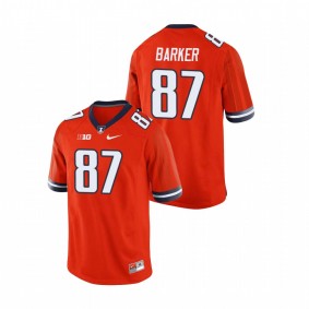 Men's Illinois Fighting Illini Daniel Barker Orange College Football Jersey