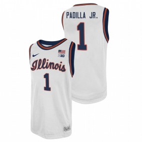 Edgar Padilla Jr. Illinois Fighting Illini 2021 White College Basketball Swingman Player Jersey