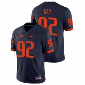 Men's Illinois Fighting Illini Isaiah Gay Navy College Football Jersey