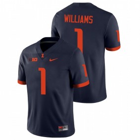 Men's Illinois Fighting Illini Isaiah Williams Navy College Football Jersey