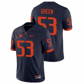 Men's Illinois Fighting Illini Kendrick Green Navy College Football Jersey